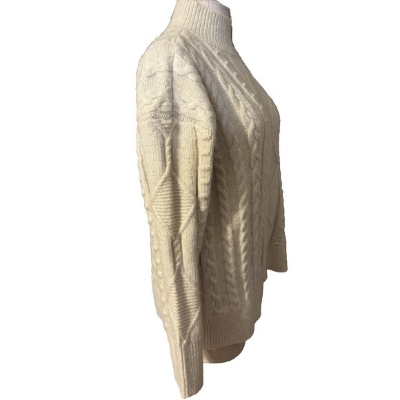 Calvin Klein Women's Sweater S Small Soft Thick Pullover Fishermans Cable NEW - Picture 4 of 13